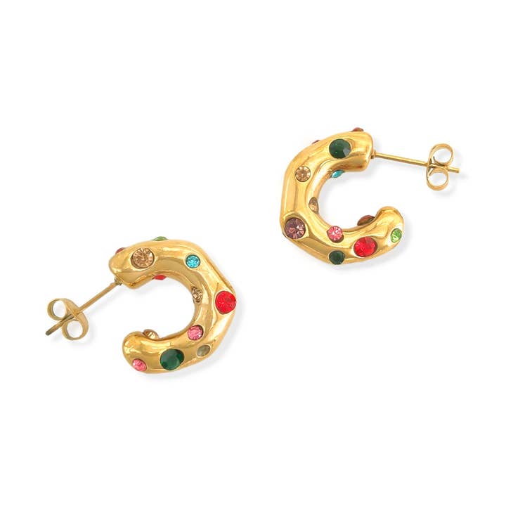 C13ER012 - Boucles d'oreilles résistantes à l'eau pour la vente par OMG Blings