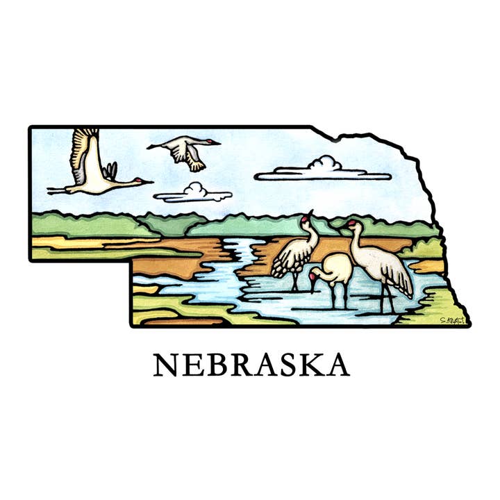 Sarah Angst Art - Wholesale Postcard - Custom Name Dropped State Postcards - Pack of 10013