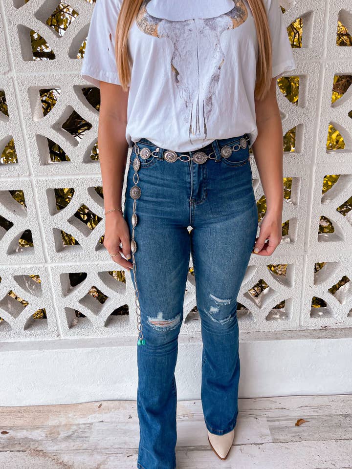 Ceinture à chaîne pendante turquoise pour la vente par Prep Obsessed Wholesale