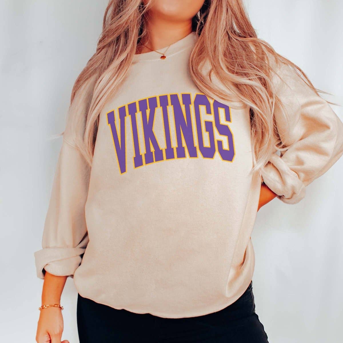 Limeberry Designs – Engroshandel Grafisk Sweatshirt - Dame – Vikinger grafisk sweatshirt1