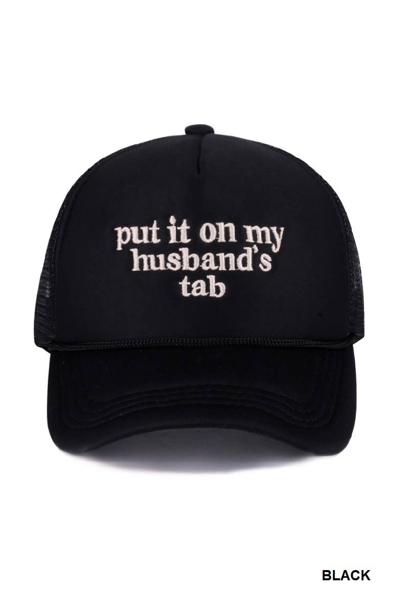 42POPS - Wholesale Baseball Cap - Women's - ,,._ 0814 Put It On My Husband’s Tab Mesh Trucker Cap SI-28598