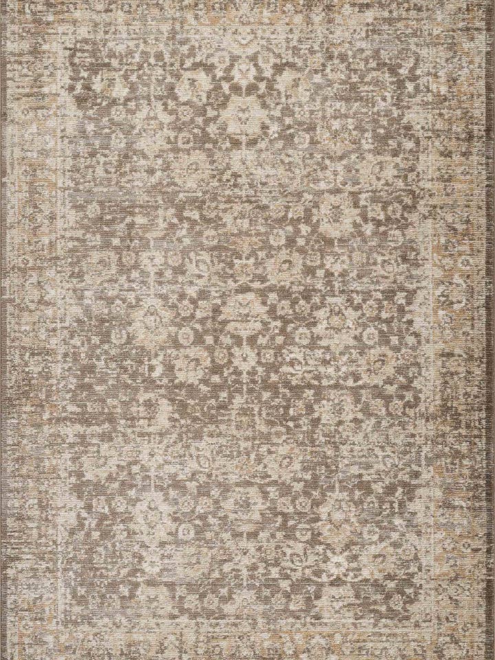 Tapete de Área Floral Bege Taupe Envelhecido Evelyn por atacado de Abani Rugs