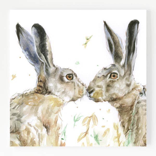 Ceramic Trivet - Hare 'n' Kisses Close-up for wholesale by Country Creation