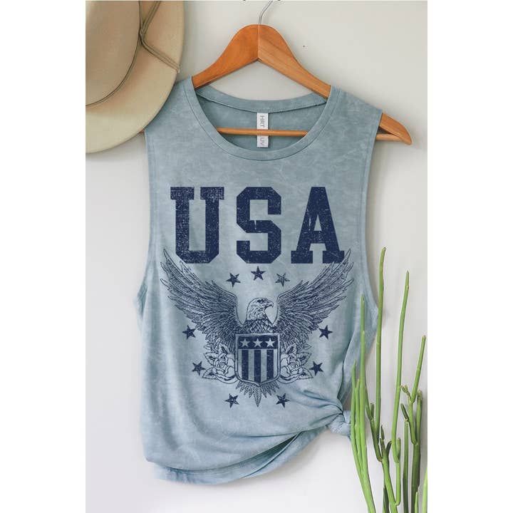 USA GRAPHIC TANK TOP for wholesale by HRTandLUV