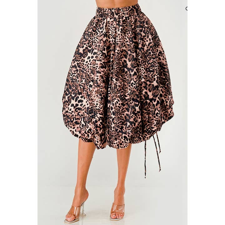 PLUS SIDE DRAWSTRING DETAIL MIDI SKIRT for wholesale by DORCAS