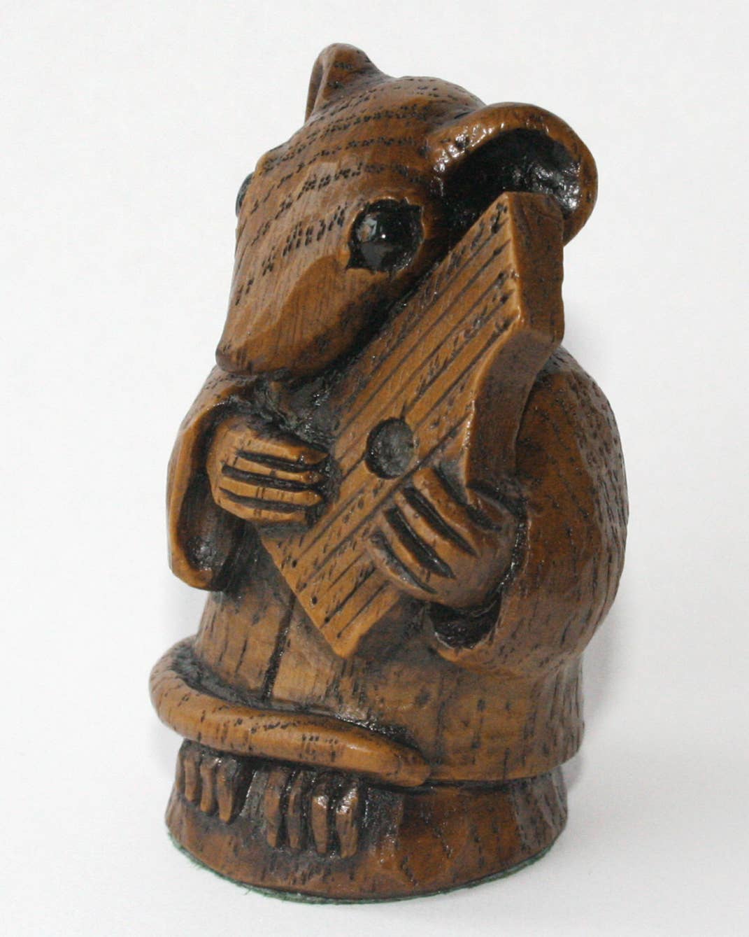 Oakapple Designs Ltd - Wholesale Decorative Figurine - Church Mouse Playing Psaltery- Reproduction carving ornament1
