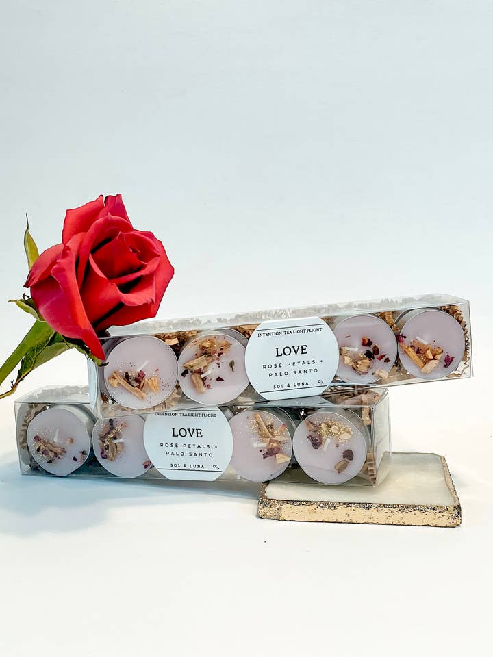 Liebe: Absicht Teelicht Flug für den Großhandel von Sol & Luna