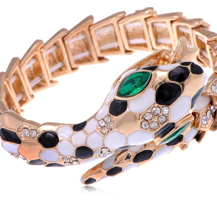 Egyptian Style D Coiling Snake Bangle With Accenting and other Purchase Wholesale two tone shirts. Free Returns & Net 60 Terms on Faire trending on Faire.