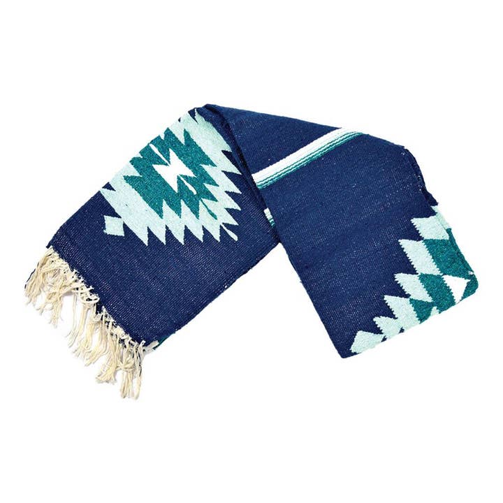 West Path - Wholesale Throw Blanket - Blue Eagle Mexican Blanket | Thunderbird Baja Blanket3