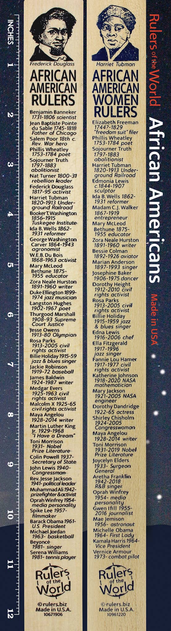 Channel Craft - Wholesale Ruler - Ruler Set - African Americans1