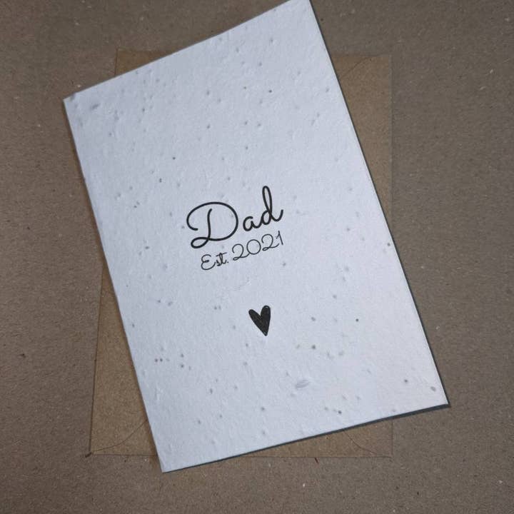 Eco friendly Plantable Father's Day card. Happy Father's for wholesale by BeeEco Friendly