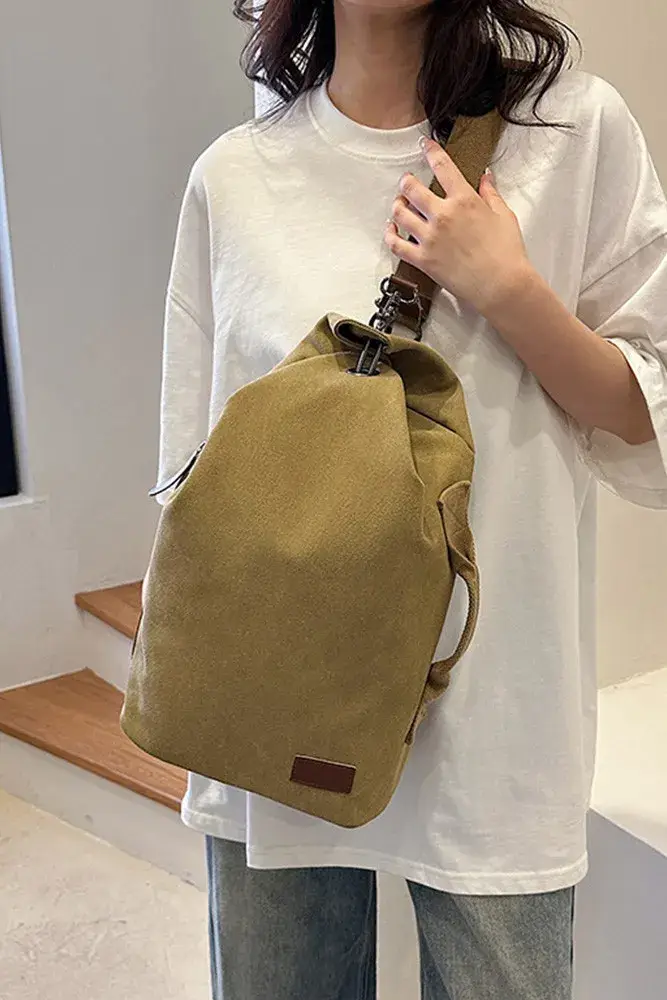 UNISHE – Mochila - Mulher por atacado – Sling Sling Lona Grande Capacidade MOQ 3pcs ZYB0272