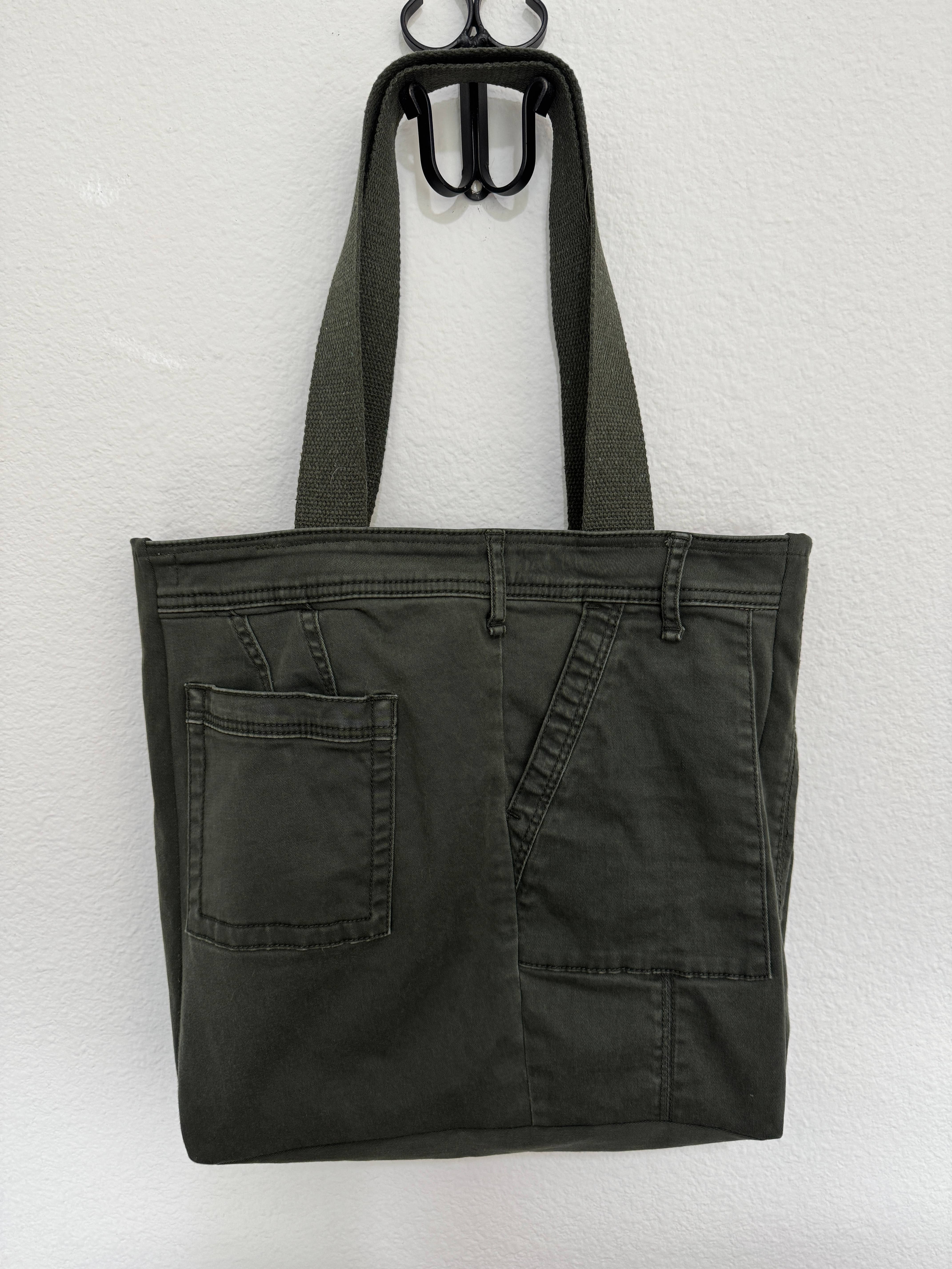 Indigo Bags - Wholesale Tote Bag - Women's - Anthropologie Upcycled Utility Jean Tote Bag - earthy ditsy3