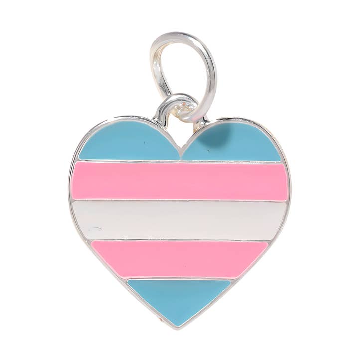 The Awareness Company - Wholesale Individual Charm/Pendant - Transgender Heart Pride Charms0