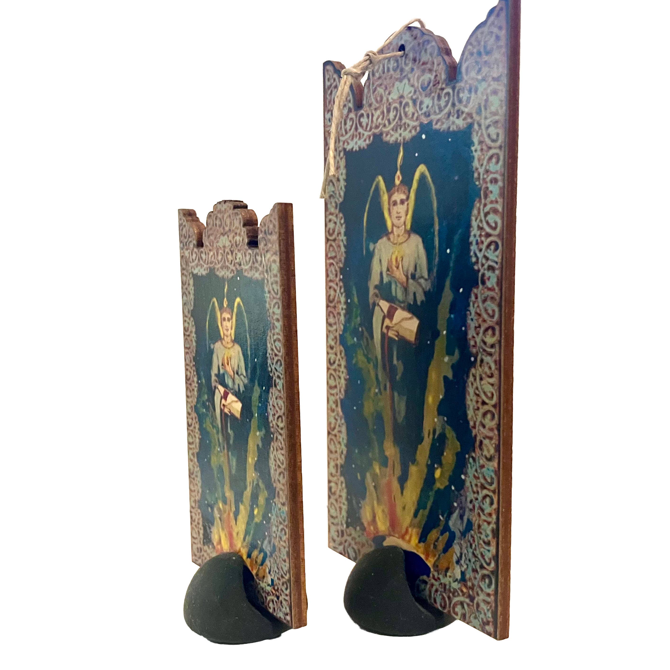 Lynn Garlick Retablos – Arte de parede dimensional/3D por atacado – Arcanjo Uriel2