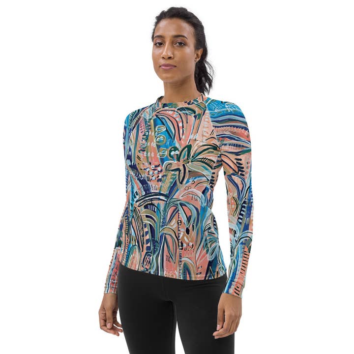Palet Theory - Wholesale Rash guard – Women’s - Beach Oasis - Long-sleeve Rashguard women2