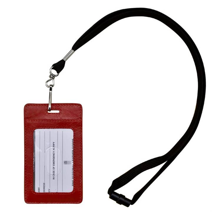 ili New York - Wholesale Lanyard - Unisex - Leather Badge ID Holder W/Lanyard1
