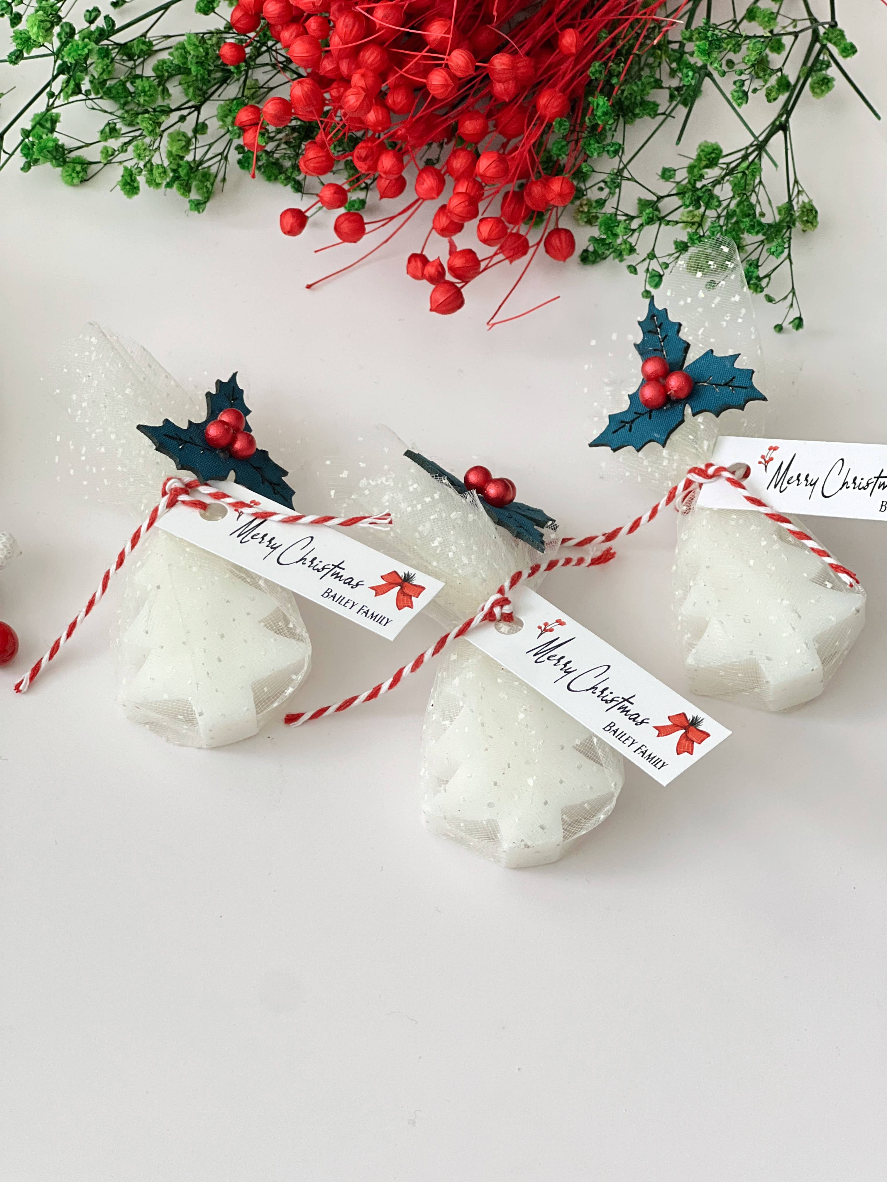 Uniq Favors - Vente Décoration de Noël - Savon pour sapin de Noël, cadeaux pour les fêtes, cadeaux pour collègues2