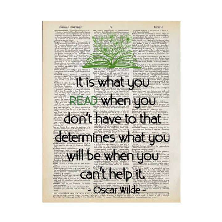 It is what you read | Dictionary Print | Vintage Book Art for wholesale by Bookish Birds