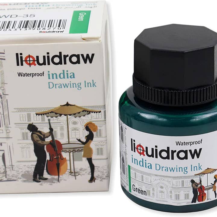 Liquidraw Coloured Drawing Ink India Ink, Waterproof 20 Assorted Colours, 35ml Indian Inks for Artists () for wholesale by Liquidraw