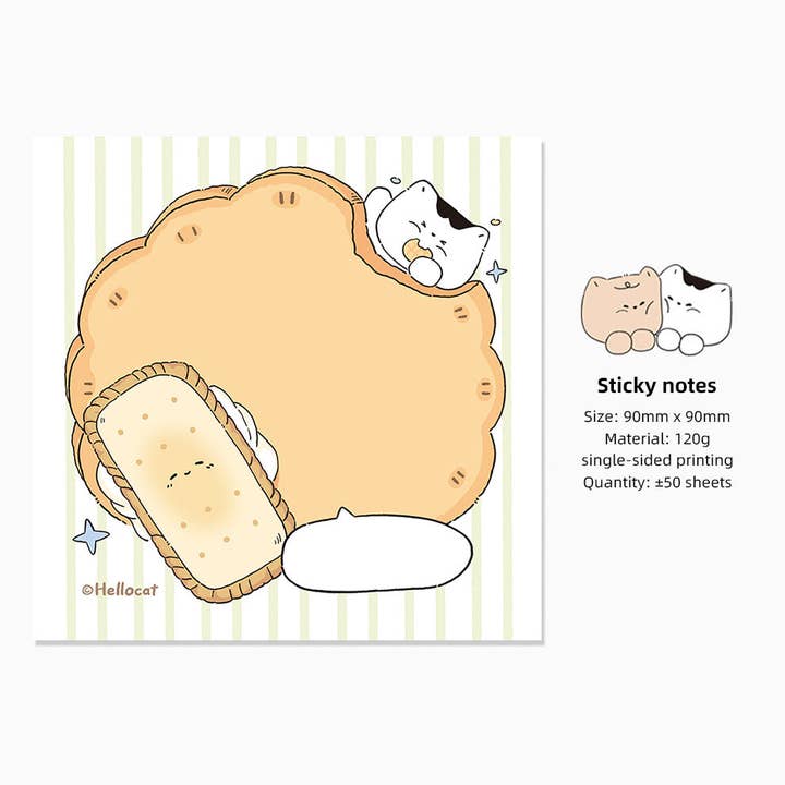 Hello Claws Limited - Wholesale Notepad - Hello Cat | Cookie Memo Note Pad