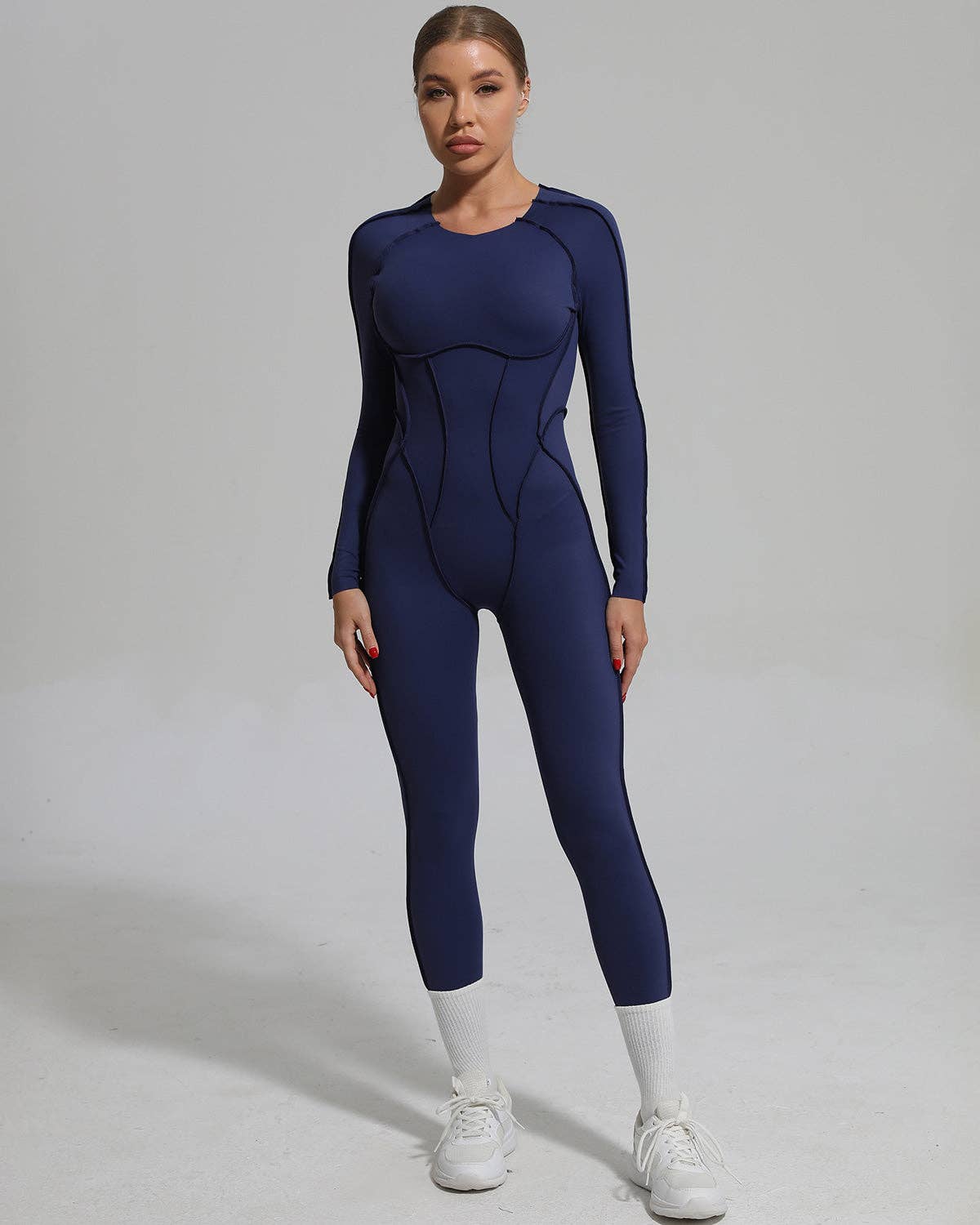 React Activewear - Wholesale Unitard - Women's - Kira Flex Jumpsuit - Navy3