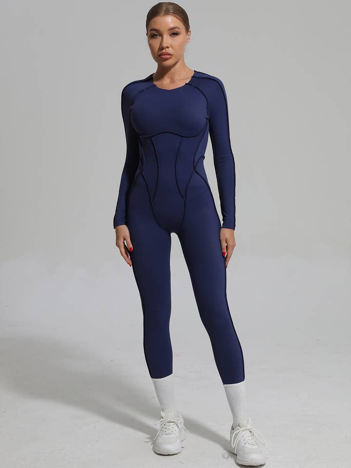 React Activewear - Wholesale Unitard - Women's - Kira Flex Jumpsuit - Navy3