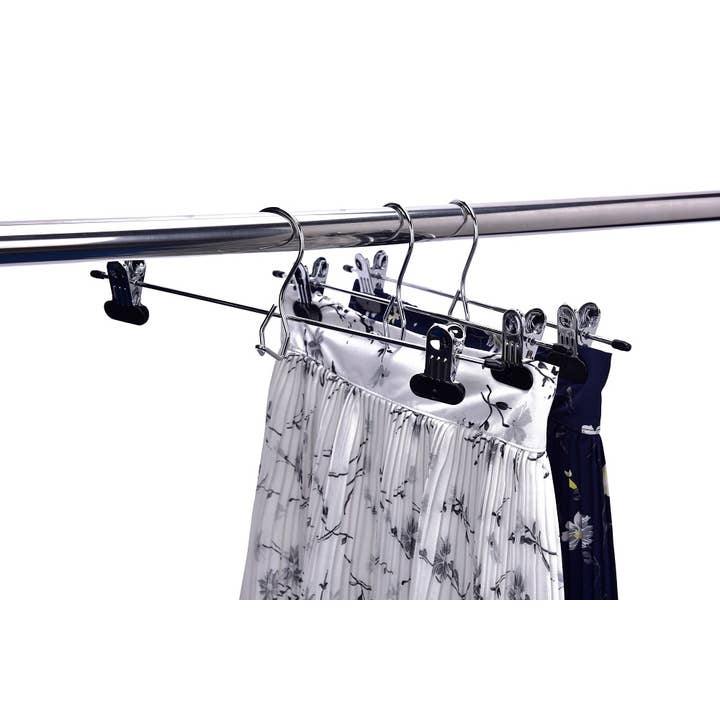 Quality Hangers - Wholesale Clothes Hangers - M054 Heavy Duty Metal Add On Hanger Wide Clips - 72 pcs