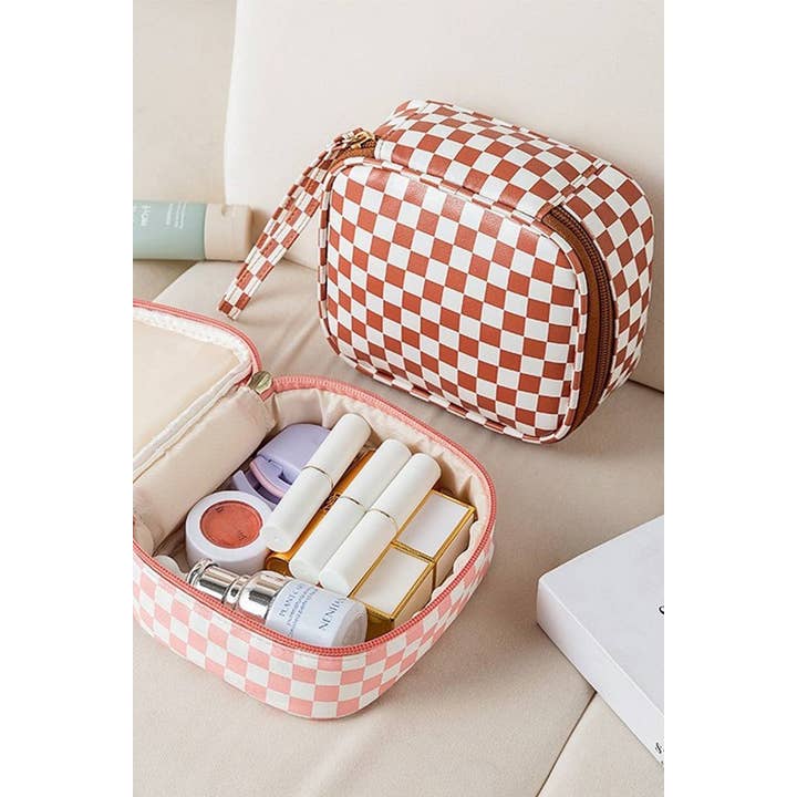 Vanilla Monkey - Wholesale Makeup/Cosmetic Bag - Checkered Cosmetic Makeup Travel Case5