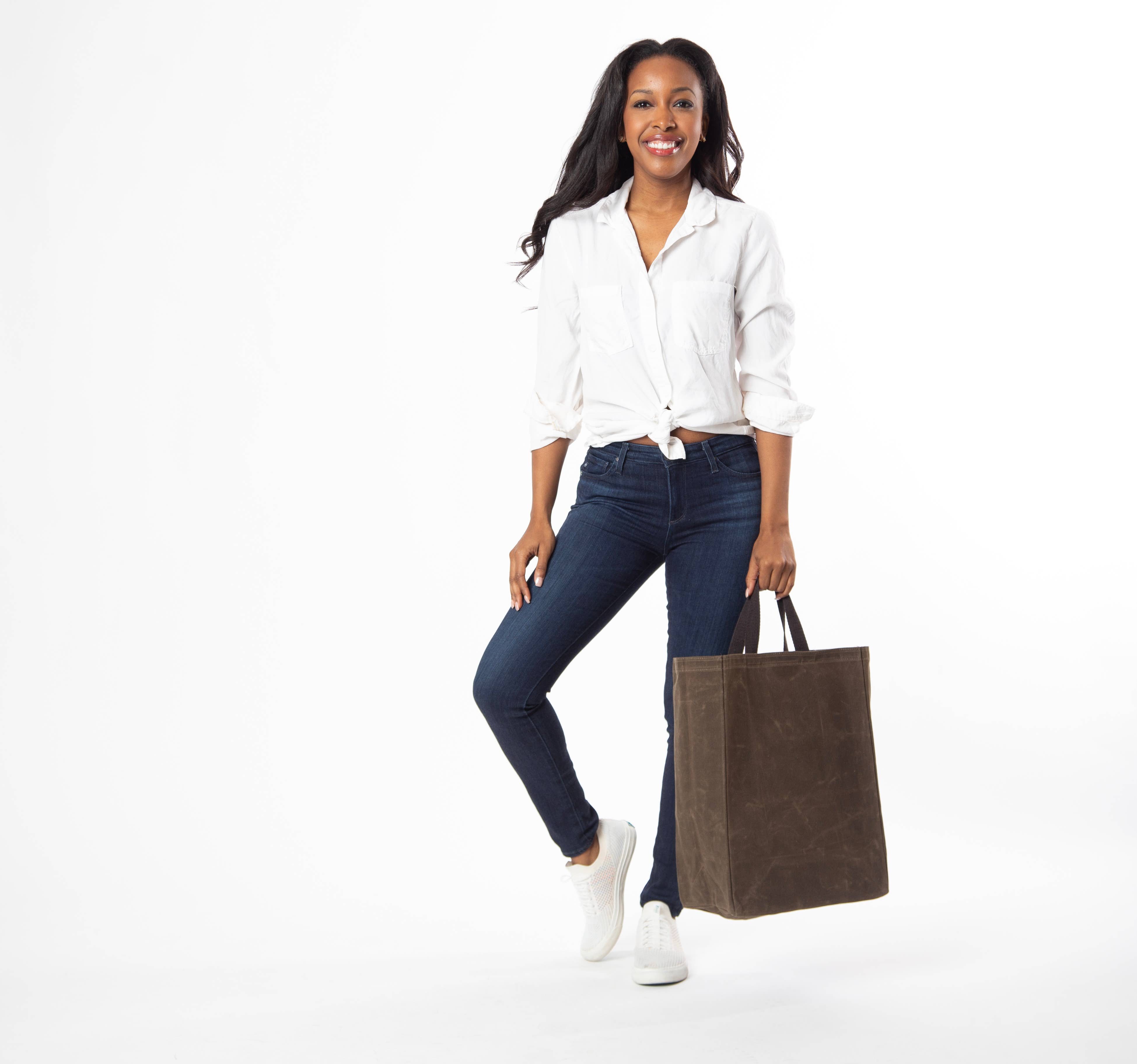 CB STATION - Wholesale Grocery/Shopping Bag - Waxed Canvas Market Tote16