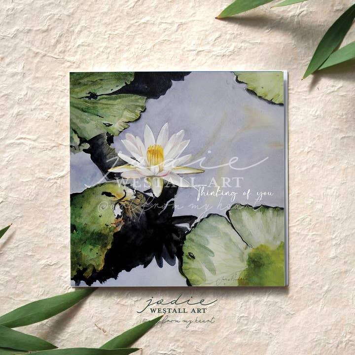 'Réflexions d'Amour' Pensant à Toi - Carte de Vœux d'Artiste pour la vente par Jodie Westall Art