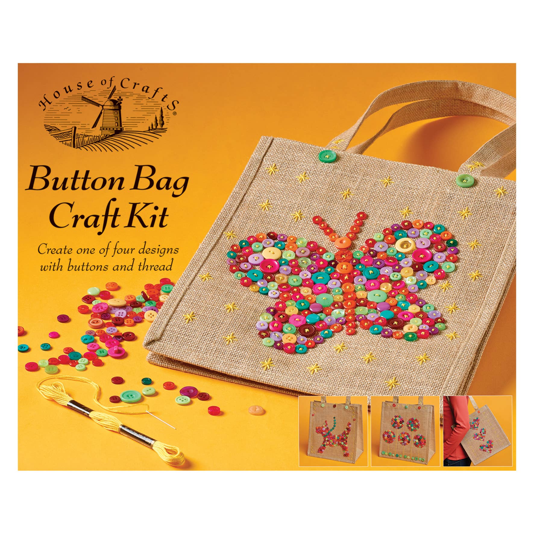West Design Products - Wholesale Craft Sewing Kit - House of Crafts Button Bag Craft kit0