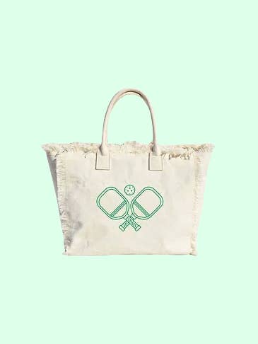 Sac à franges Hamptons - Vert pour la vente par Pickleball Prep