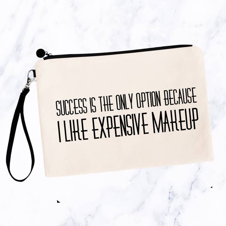 Success is the Only Option Makeup Bags for wholesale by SheMugs