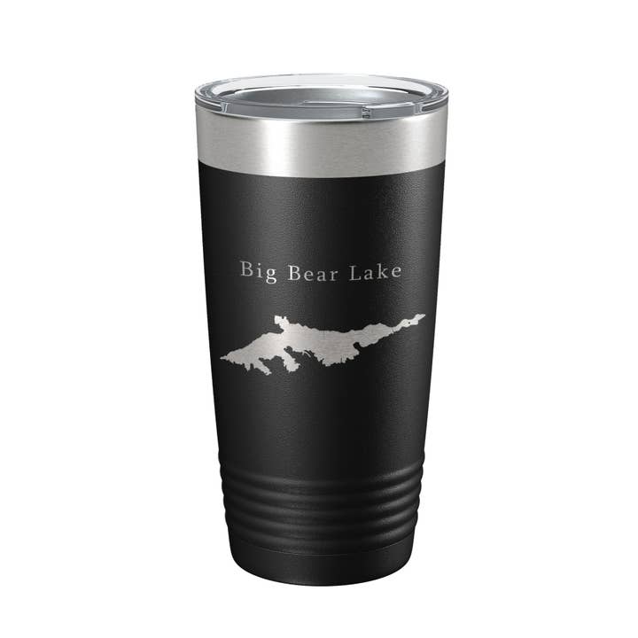Big Bear Lake Map Tumbler Travel Mug Insulated Laser Engraved Coffee Cup California 20 oz for wholesale by CarveBright