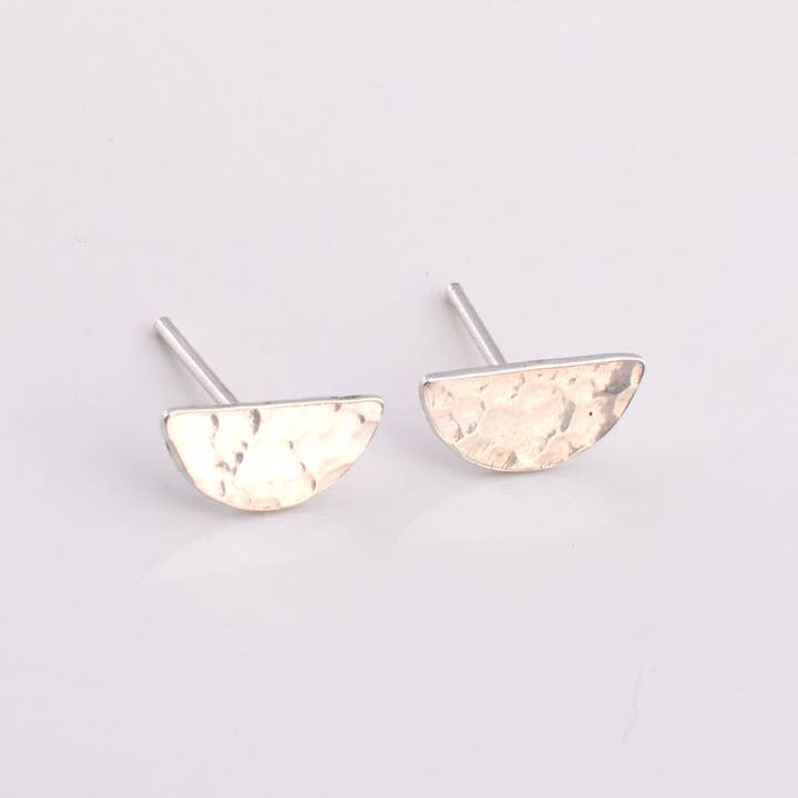 Big Half Moon Stud Earrings for wholesale by Renegade Silver