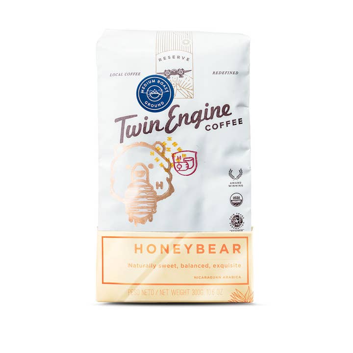 Reserve Organic HoneyBear - Artisanal Coffee Ground for wholesale by Twin Engine Coffee