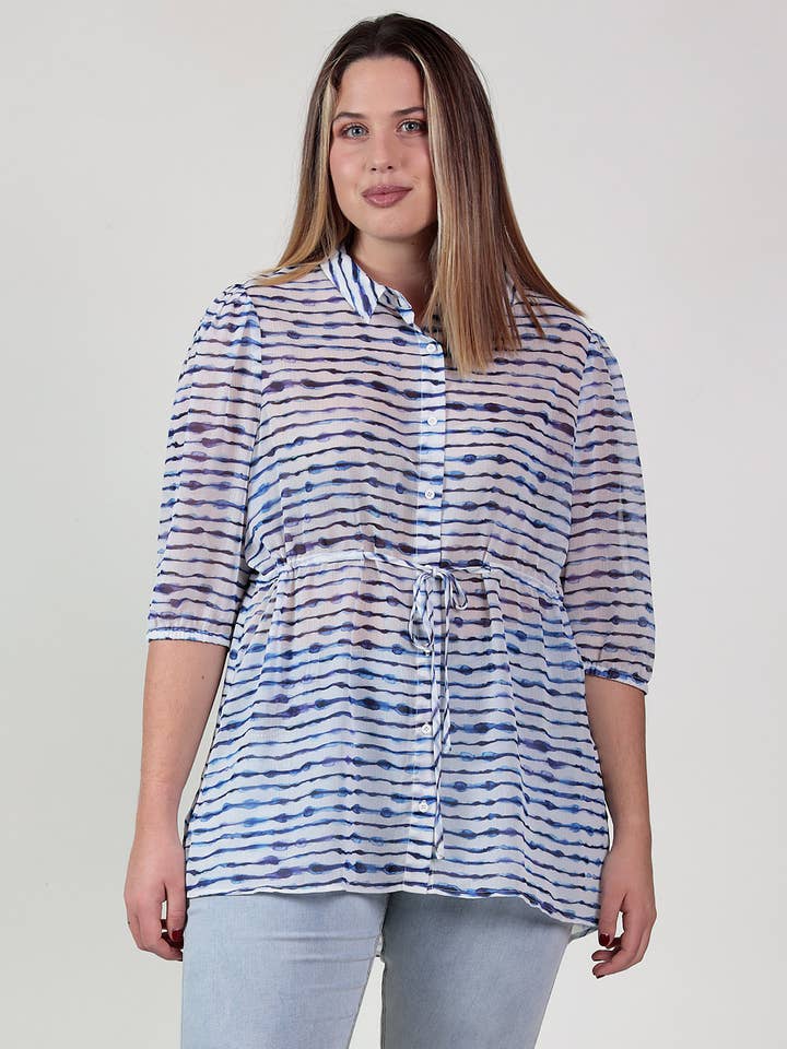 Camicia stampata effetto tie dye per la vendita all'ingrosso da parte di More Than Angels