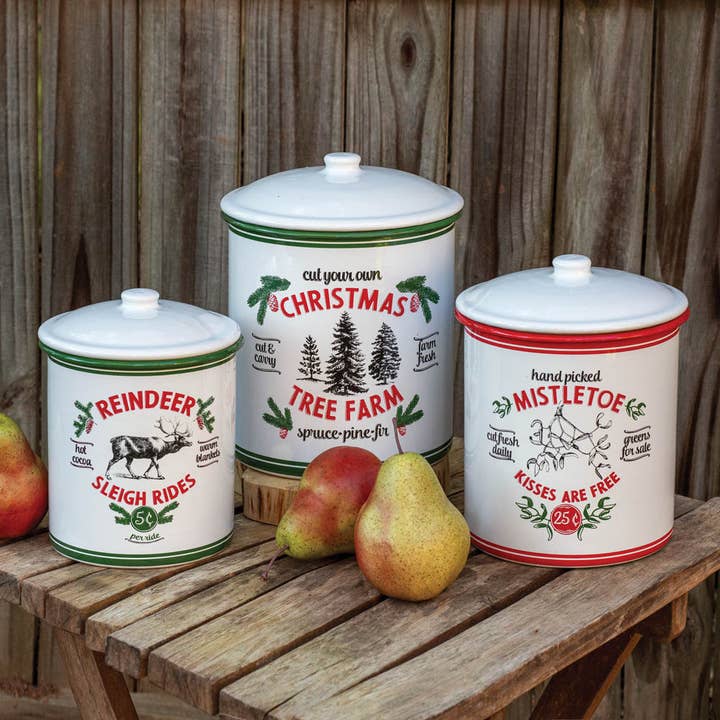 CTW Home Collection - Wholesale Food Storage Container - Set of Three Holiday Storage Containers