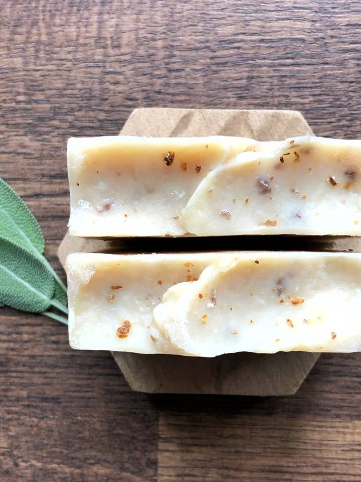 Tobacco Bourbon Soap for wholesale by The Bearded Bee Homestead
