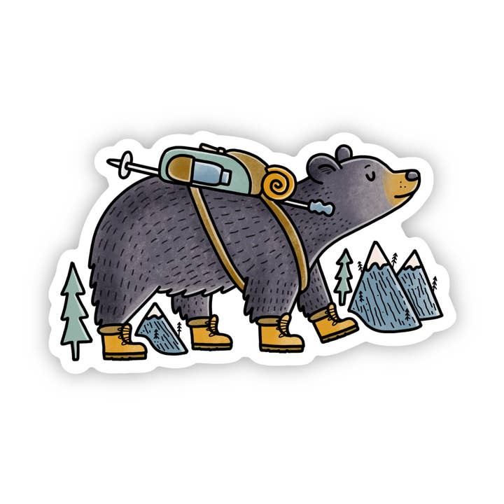Big Moods - Wholesale Sticker - Bear Hiking Great Smoky Mountains Sticker