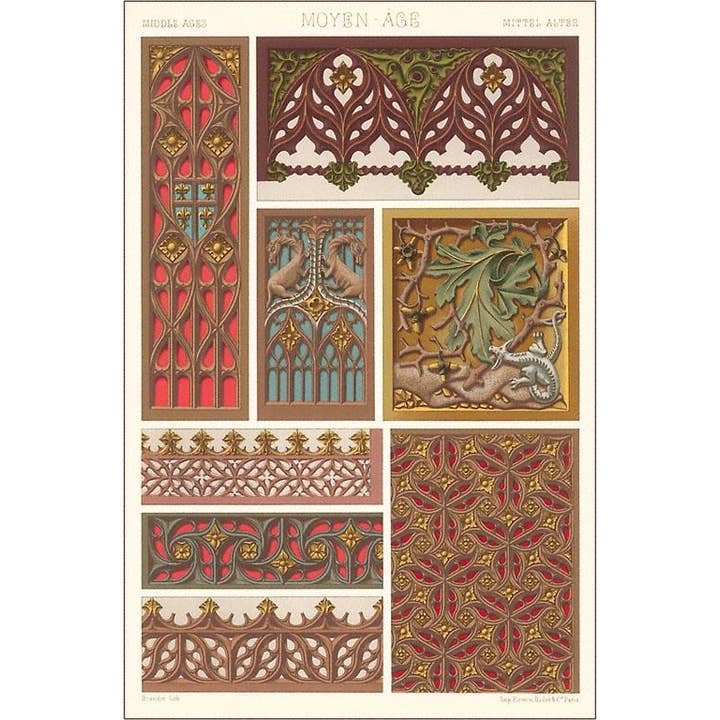 Found Image Press - Vendita all'ingrosso Stampa artistica - Stampa d'arte DA-208 Disegni del Medioevo