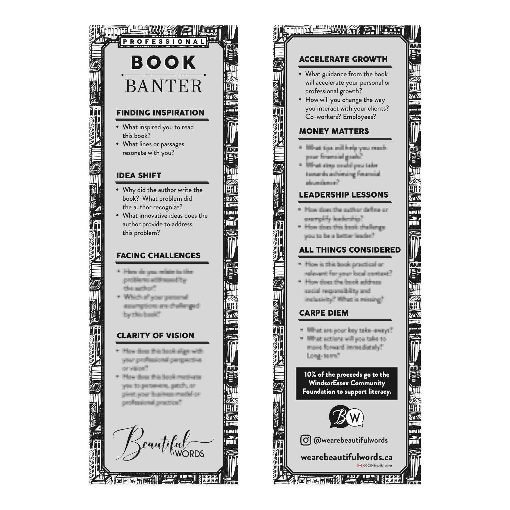 Beautiful Words - Wholesale Bookmark - Professional Book Banter1