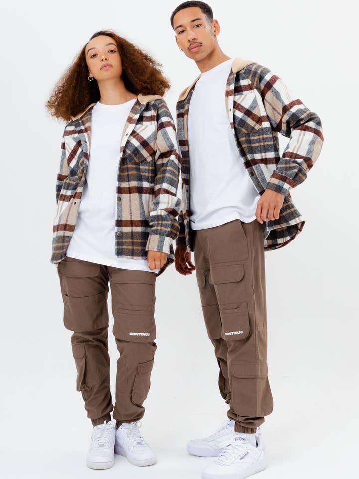 CONTINU8 BROWN OVERSIZED JACKET for wholesale by Continu8