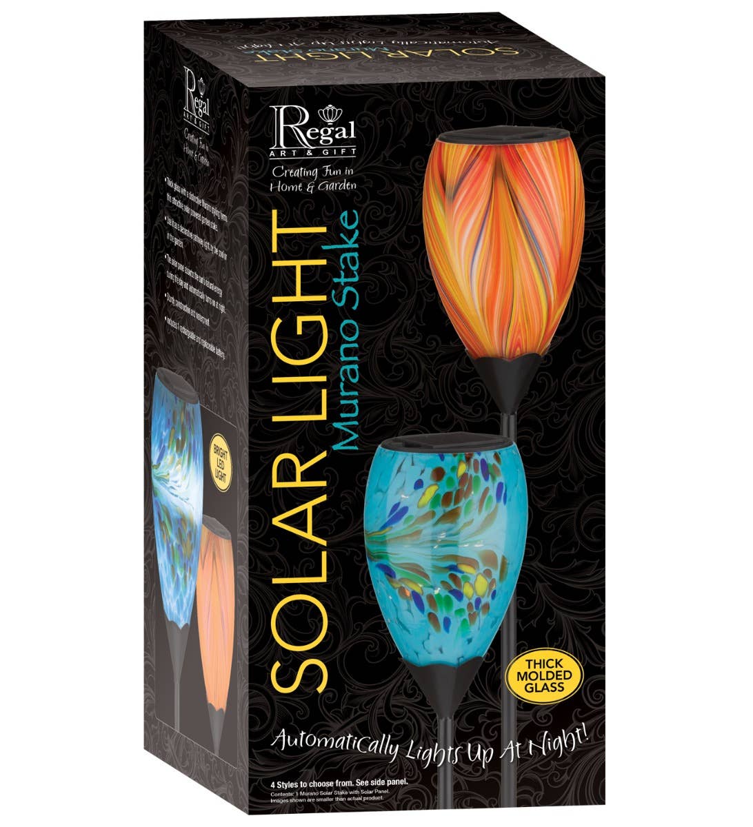 Murano Solar Stake - Amber for wholesale on Faire5