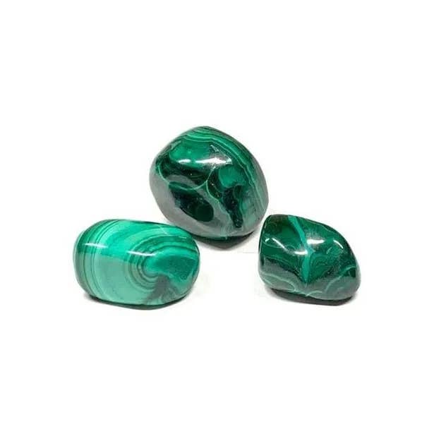 Mirabylis – Pedra/cristal espiritual por atacado – Malaquita - Pedra Rolada - 2 a 3 cm2