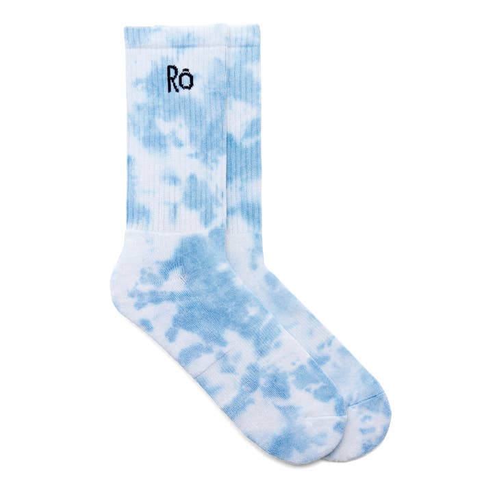 Rō - Wholesale Socks - Women's - Light Blue Tie Dye Bamboo Socks