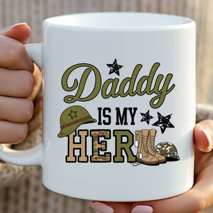 Daddy Is My Her Fathers Day Mug for wholesale by Hello Gorgeous Mugs