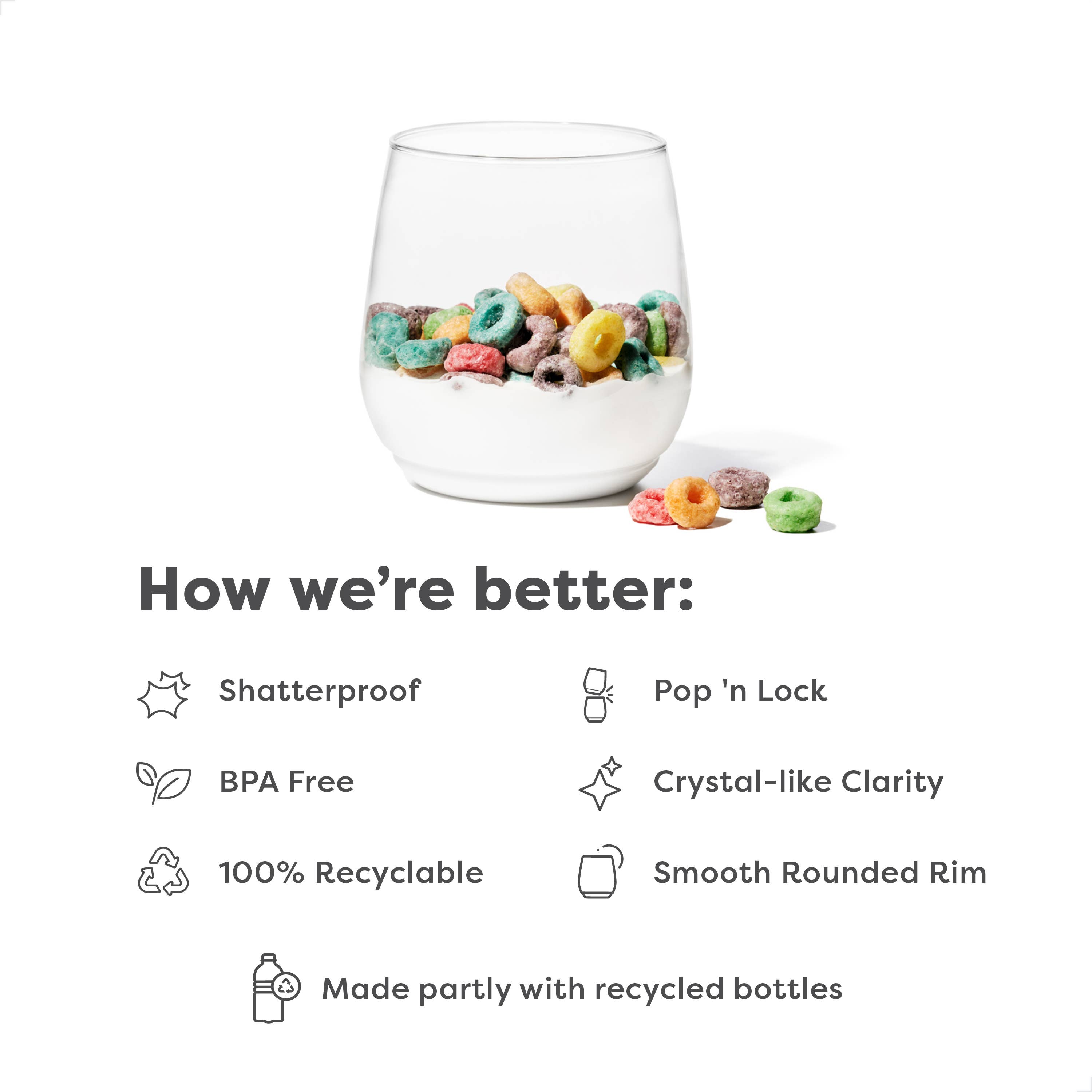 TOSSWARE – wholesale Wine glass – TOSSWARE POP 12oz Vino Jr Set of 12, Premium Quality Plastic1