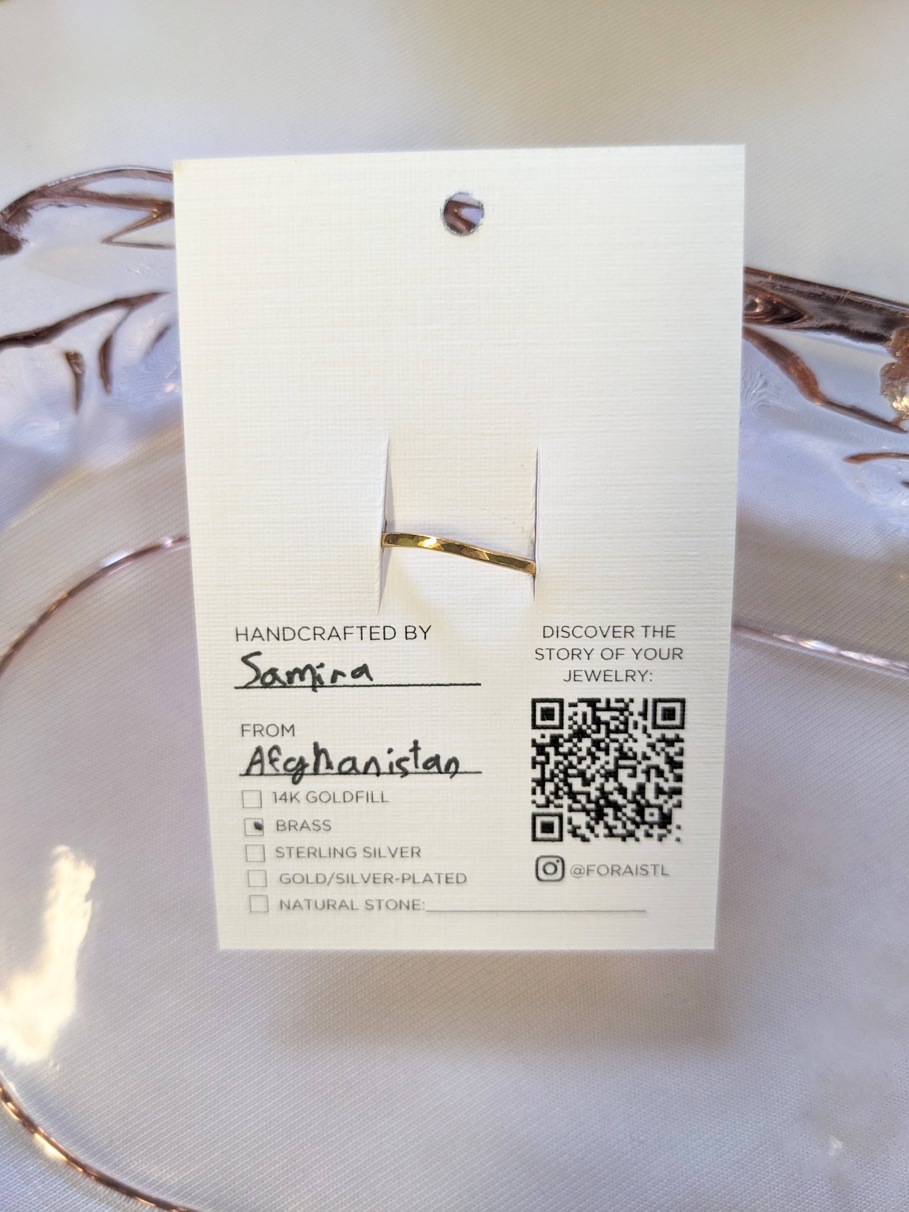 Forai - Wholesale Band/Stacked Ring - Hand-Hammered Wrap Ring in Brass4